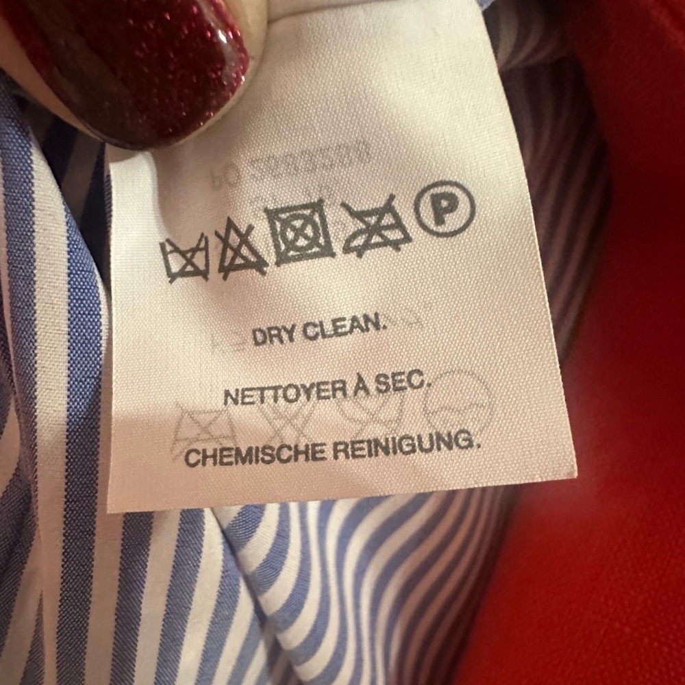 J. Crew Linen Bold Orange Blazer with Gold Buttons - Picture 6 of 6